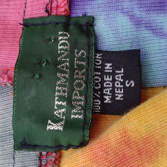 Kathmandu Imports Colorful Patchwork Zipped Hoodie S - Picture 7 of 8